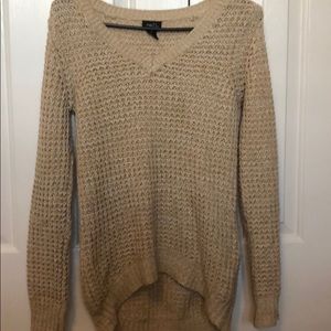Cozy Tan Cable Knit Sweater